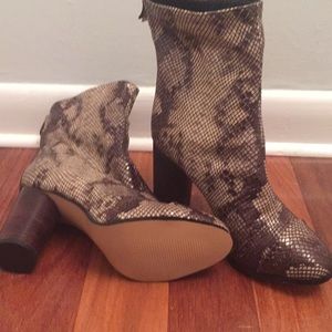 Size 8.5 snake skin boots, new, never worn